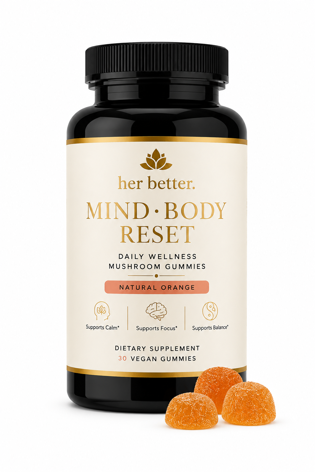 Mind•Body Reset™  Premium Daily Wellness Mushroom Gummies